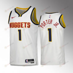 Michael Porter Jr. 1 2022-23 Denver Nuggets White Association Edition Jersey Swingman