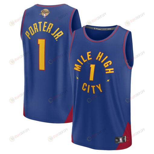 Michael Porter Jr. 1 Denver Nuggets 2023 Finals Fast Break Jersey - Statement Edition - Blue