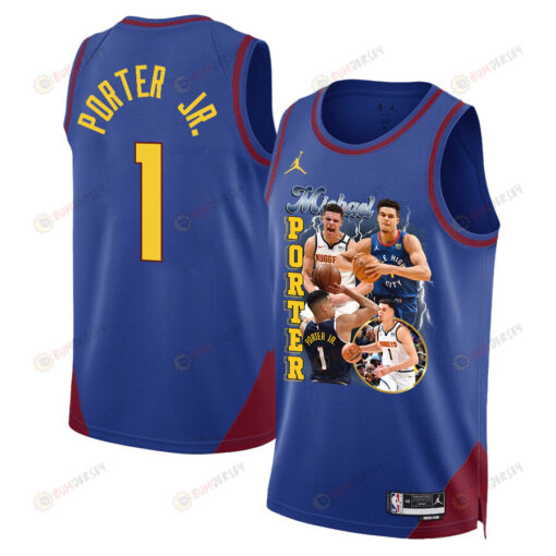 Michael Porter Jr. 1 Denver Nuggets Soaring Forward 2023 Champions Swingman Jersey - Blue