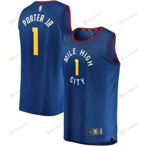 Michael Porter Jr. Denver Nuggets Fast Break Jersey - Statement Edition - Blue