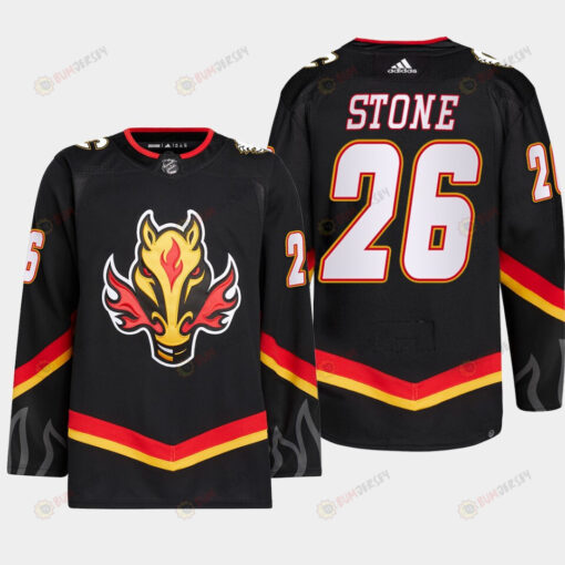 Michael Stone 26 Calgary Flames Black Jersey 2022-23 Blasty Alternate Primegreen