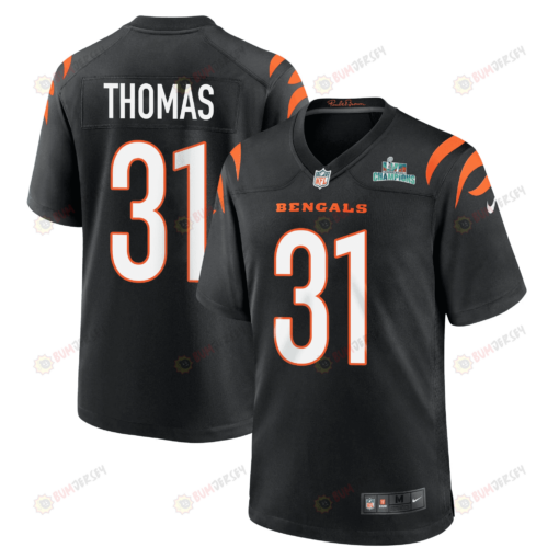 Michael Thomas 31 Cincinnati Bengals Super Bowl LVII Champions Men's Jersey - Black