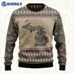 Michigan Mandala T210 Ugly Christmas Sweater Ugly Sweaters For Men Women Unisex