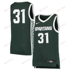 Michigan State Spartans 31 Team Basketball Youth Jersey - Green