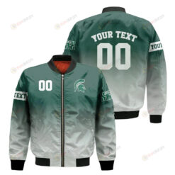 Michigan State Spartans Fadded Bomber Jacket 3D Printed