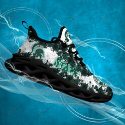 Michigan State Spartans Logo Flower Pattern 3D Max Soul Sneaker Shoes