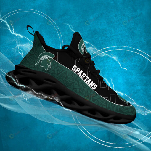 Michigan State Spartans Logo Texture Pattern 3D Max Soul Sneaker Shoes