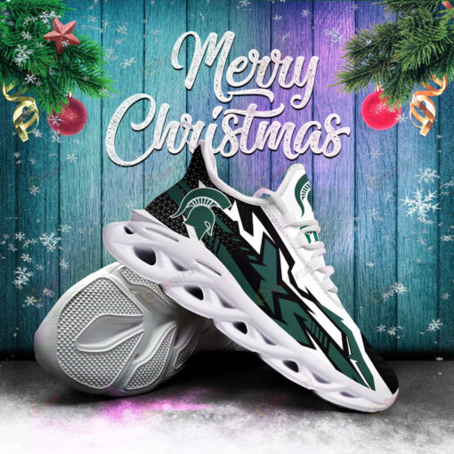 Michigan State Spartans Logo Unique Green Pattern 3D Max Soul Sneaker Shoes