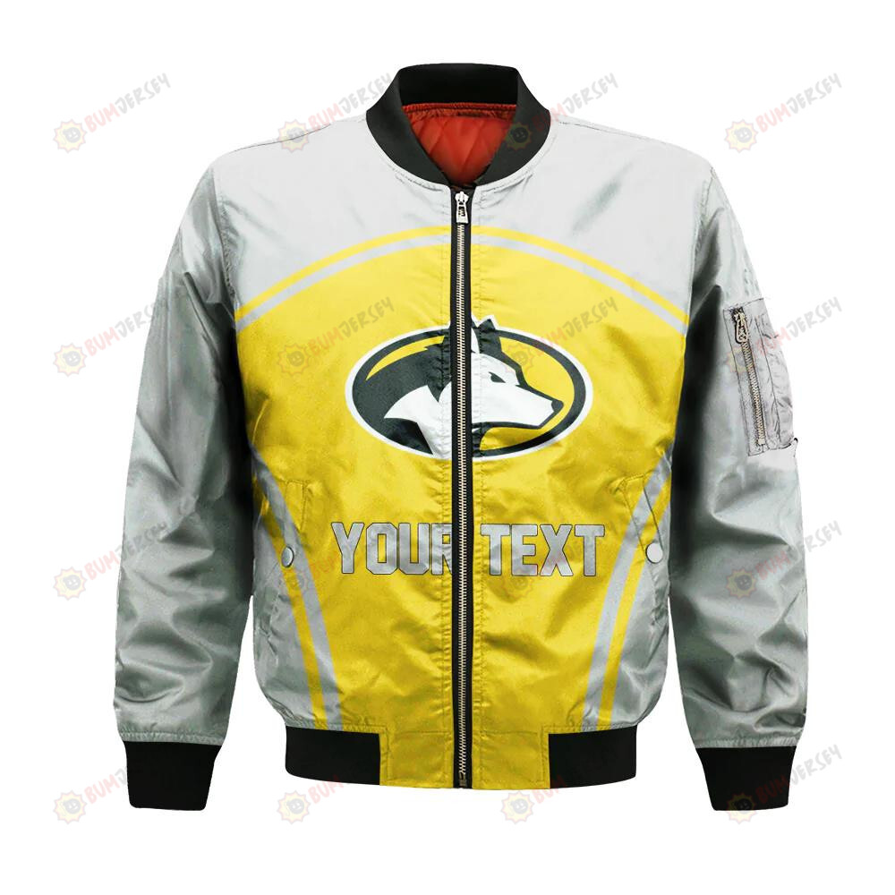 Michigan Tech Huskies Bomber Jacket 3D Printed Custom Text And Number Curve Style Sport