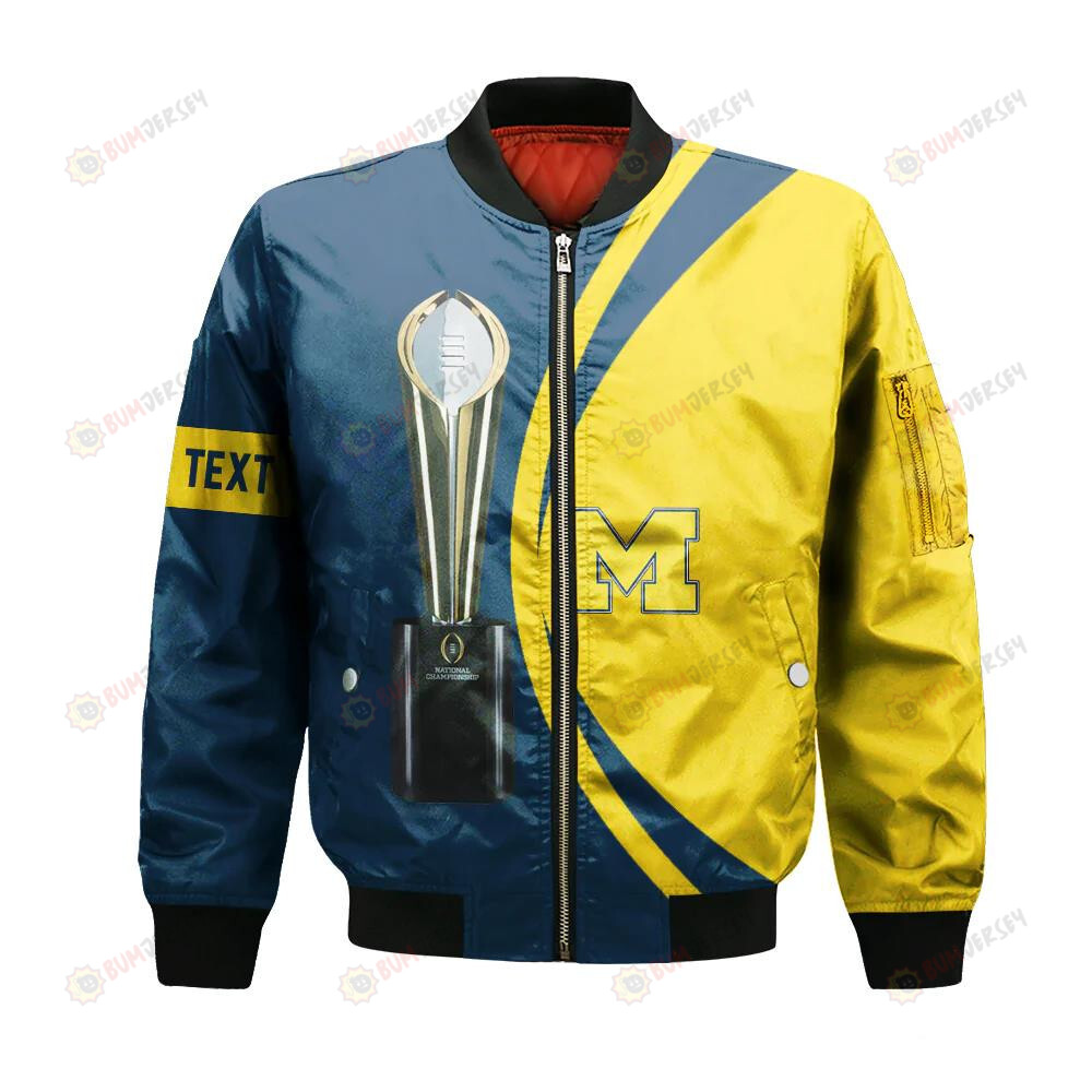 Michigan Wolverines Bomber Jacket 3D Printed 2022 National Champions Legendary