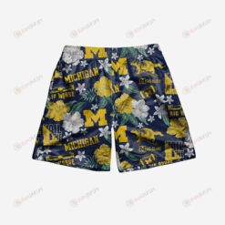 Michigan Wolverines City Style Hawaiian Men Shorts Swim Trunks - Print Shorts