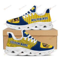 Michigan Wolverines Logo Custom Name Pattern 3D Max Soul Sneaker Shoes