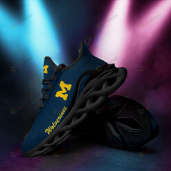 Michigan Wolverines Logo Pattern 3D Max Soul Sneaker Shoes In Blue