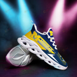 Michigan Wolverines Logo Stripe Pattern 3D Max Soul Sneaker Shoes