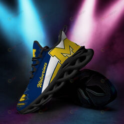 Michigan Wolverines Logo Torn Pattern 3D Max Soul Sneaker Shoes