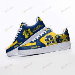 Michigan Wolverines Mascot Logo Pattern Custom Name Air Force 1 Printed