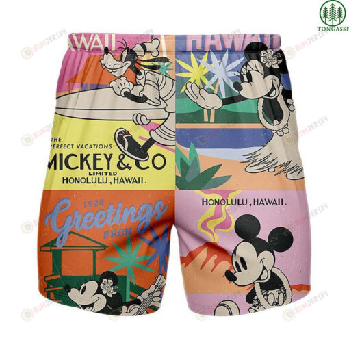 Mickey Donald Fashion Hawaiian Short Summer Shorts Men Shorts - Print Shorts