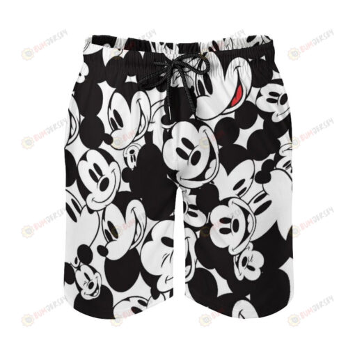 Mickey Friends Classic Mickey Pattern Hawaiian Shorts Summer Shorts Men Shorts - Print Shorts