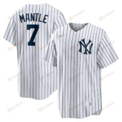 Mickey Mantle 7 New York Yankees Cooperstown Collection Home Jersey - White