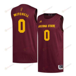 Mickey Mitchell 0 Arizona State Sun Devils Basketball Men Jersey - Maroon