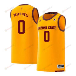 Mickey Mitchell 0 Arizona State Sun Devils Retro Basketball Men Jersey - Yellow