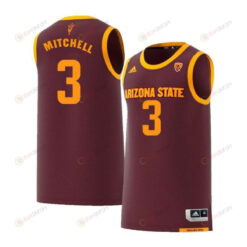 Mickey Mitchell 3 Arizona State Sun Devils Retro Basketball Men Jersey - Maroon