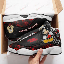 Mickey Mouse Black Red Air Jordan 13 Sneakers Sport Shoes