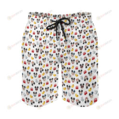 Mickey Mouse Emoji Pattern Hawaiian Shorts Summer Shorts Men Shorts - Print Shorts