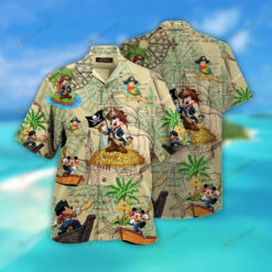 Mickey Mouse Pirate Retro Style Hawaiian Shirt