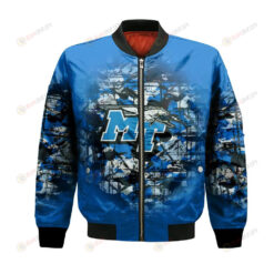 Middle Tennessee Blue Raiders Bomber Jacket 3D Printed Camouflage Vintage