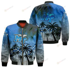 Middle Tennessee Blue Raiders Bomber Jacket 3D Printed Coconut Tree Tropical Grunge