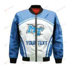 Middle Tennessee Blue Raiders Bomber Jacket 3D Printed Custom Text And Number Curve Style Sport