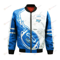 Middle Tennessee Blue Raiders Bomber Jacket 3D Printed Flame Ball Pattern