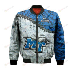 Middle Tennessee Blue Raiders Bomber Jacket 3D Printed Grunge Polynesian Tattoo