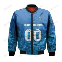 Middle Tennessee Blue Raiders Bomber Jacket 3D Printed Team Logo Custom Text And Number