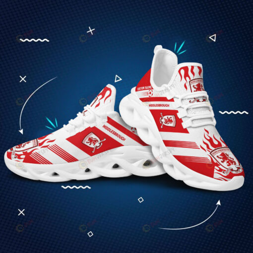 Middlesbrough Logo Pattern Custom Name 3D Max Soul Sneaker Shoes