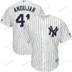 Miguel Andujar New York Yankees Home Official Cool Base Player Jersey - White Color