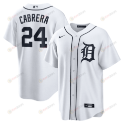 Miguel Cabrera 24 Detroit Tigers Home Men Jersey - White