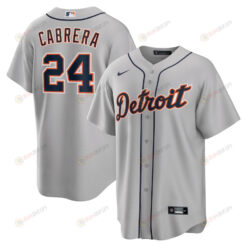 Miguel Cabrera 24 Detroit Tigers Road Player Name Jersey - Gray
