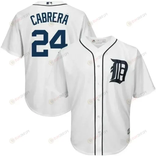 Miguel Cabrera Detroit Tigers Big And Tall Official Cool Base Player Jersey - White