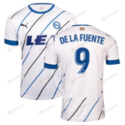 Miguel de la Fuente 9 Deportivo Alav?s 2022-23 Away Jersey - White