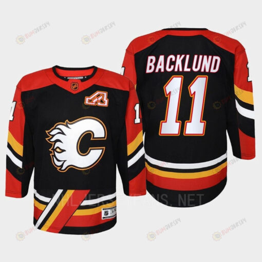 Mikael Backlund 11 Calgary Flames 2022 Special Edition 2.0 Retro Youth Jersey Black