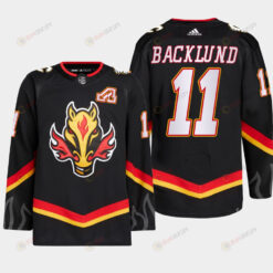 Mikael Backlund 11 Calgary Flames Black Jersey 2022-23 Blasty Alternate Primegreen