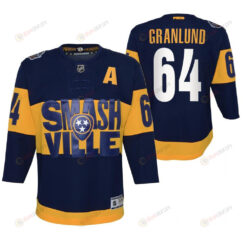 Mikael Granlund 64 Predators 2022 Stadium Series Youth Navy Primegreen Jersey Jersey