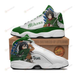 Mikasa Ackerman Shoes Attack On Titan Anime Air Jordan 13 Shoes Sneakers