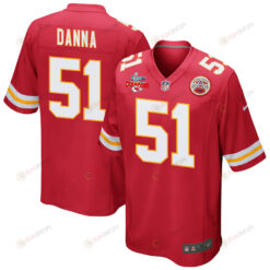 Mike Danna 51 Kansas City Chiefs Super Bowl LVII Champions 3 Stars Men's Jersey - Red