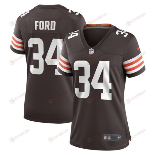 Mike Ford 34 Cleveland Browns Women's All Player Jersey - Brown