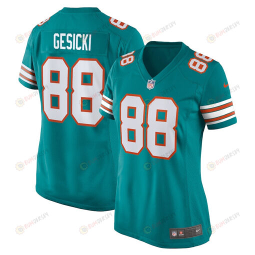 Mike Gesicki 88 Miami Dolphins Alternate Game Women Jersey - Aqua