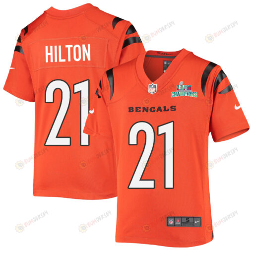 Mike Hilton 21 Cincinnati Bengals Super Bowl LVII Champions Youth Alternate Game Jersey - Black