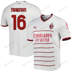 Mike Maignan 16 AC Milan 2022/23 Away Men Jersey - White/Red